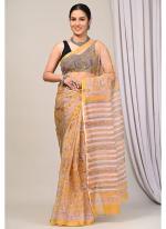 Cotton Kota Doriya Multi Color Casual Wear Printed Saree